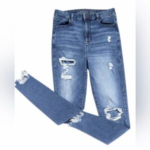American Eagle Outfitters Ripped Blue Skinny Jeans
